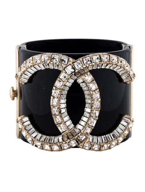 chanel crystal cc cuff|chanel cufflinks.